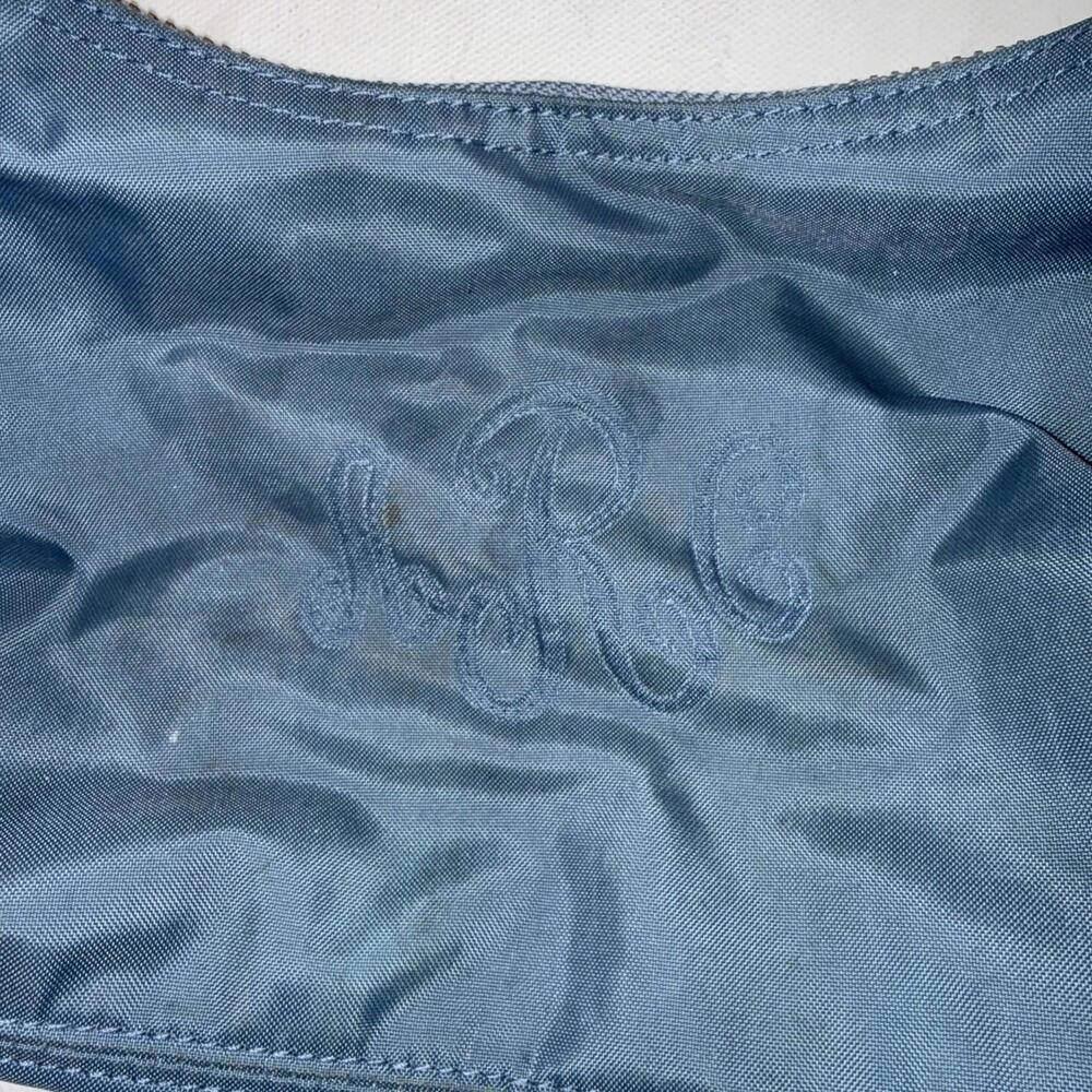 VTG Y2K Gap Baguette Small Nylon Handbag Shoulder Bag Purse Zip Blue 2004‎ READ - Picture 3 of 15